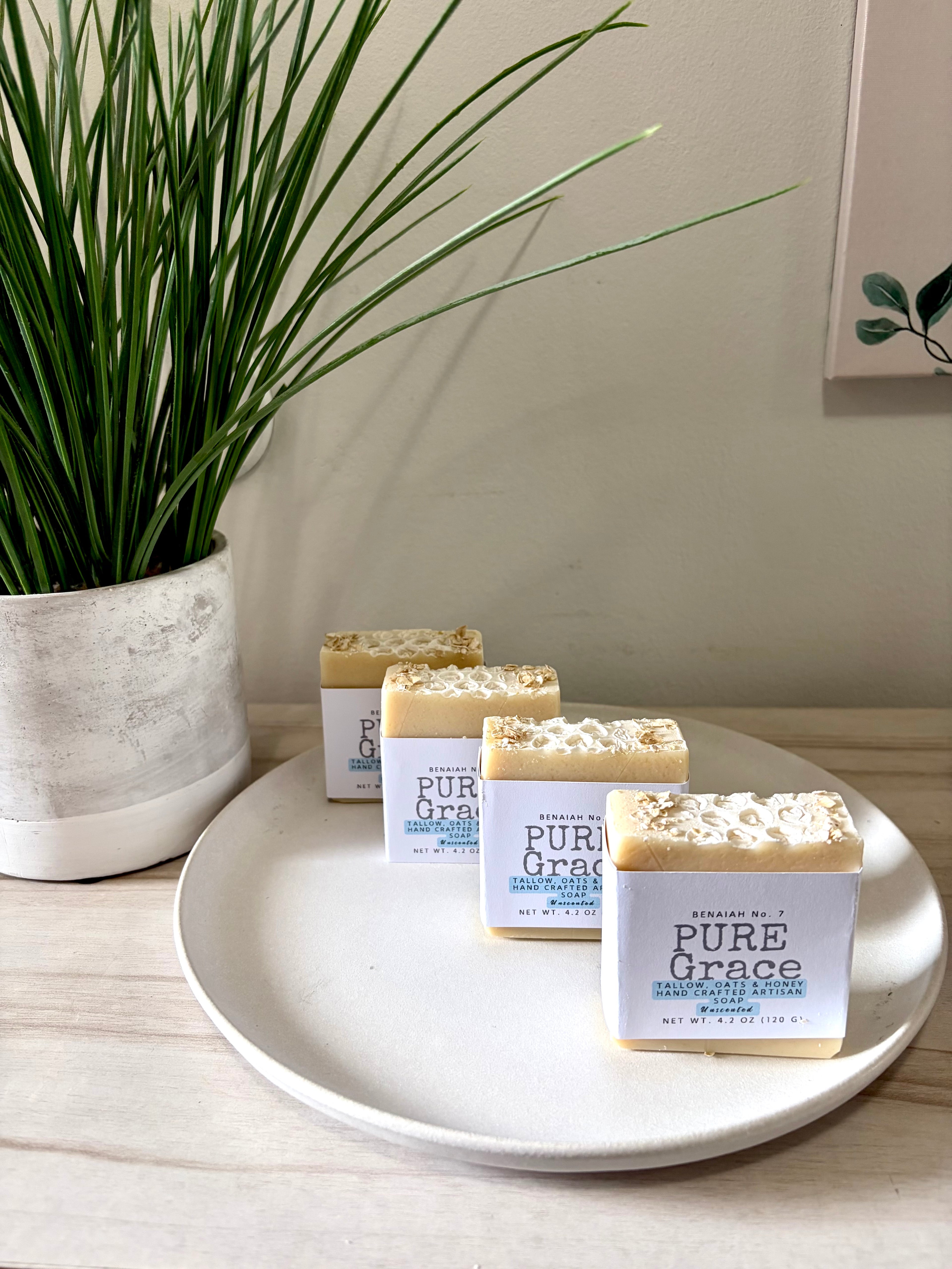 ✨ Pure Grace (Tallow) - Oats & Honey (unscented)